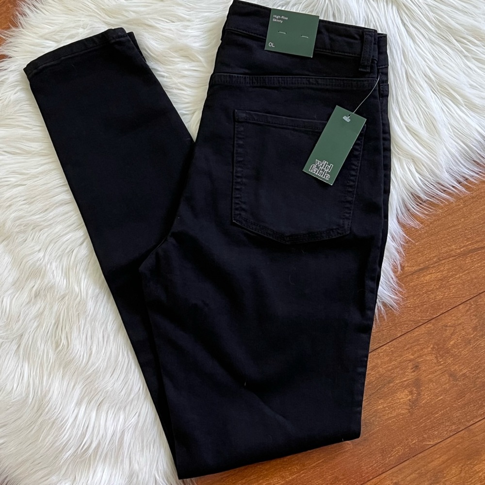 NWT Wild Fable High-Rise Skinny Jeans in Galaxy Black-Size 0 Long
